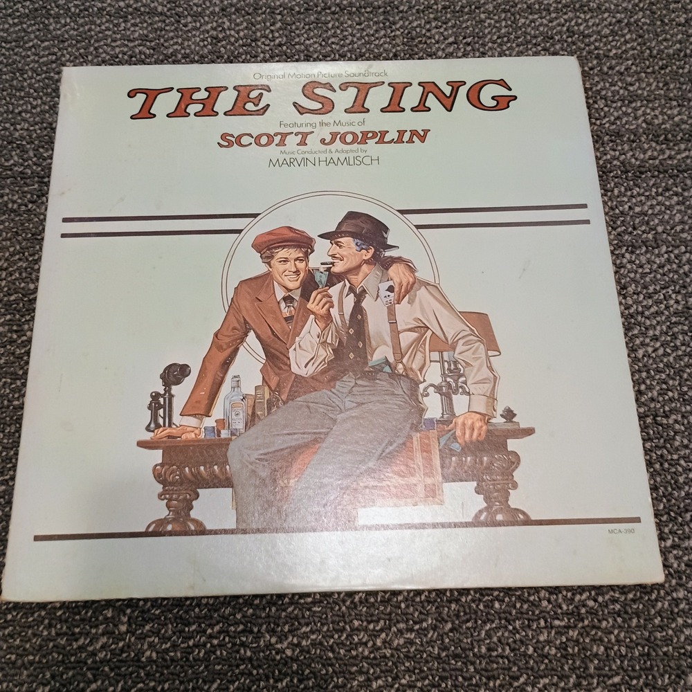 The Sting Movie Soundtrack Vinyl LP Scott Joplin Marvin Hamlisch MCA-390 1974